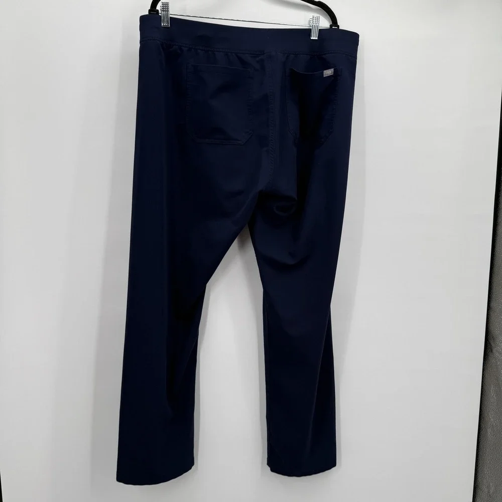 FIGS Technical Collection‎ Pants Mens XL Blue Navy Scrub Drawstring Straight Leg